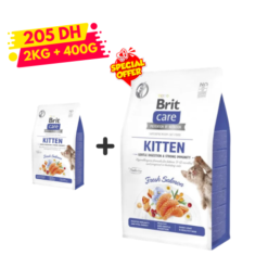 Brit Care Kitten Grain Free Gentle Digestion and Strong Immunity Salmon 2kg +400g Gratuit