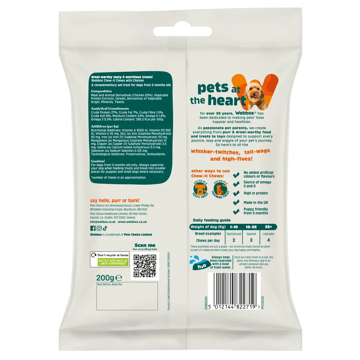 Webbox Friandises à Mâcher Meaty Chew-it au Poulet pour chiens 200g – Image 2