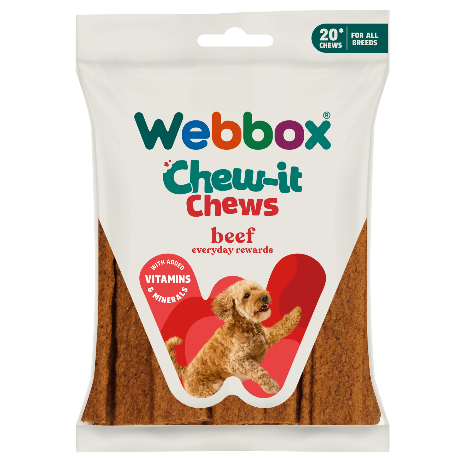 Webbox Friandises à Mâcher Meaty Chew-it au Bœuf pour chiens 200g
