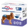 Couches jetables x 10 AmoreMio Taille L (chien de 7 à 16 kg)