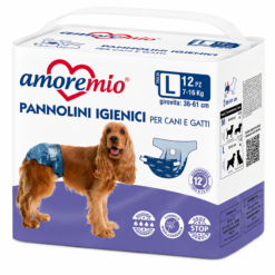 Couches jetables x 10 AmoreMio Taille L (chien de 7 à 16 kg)