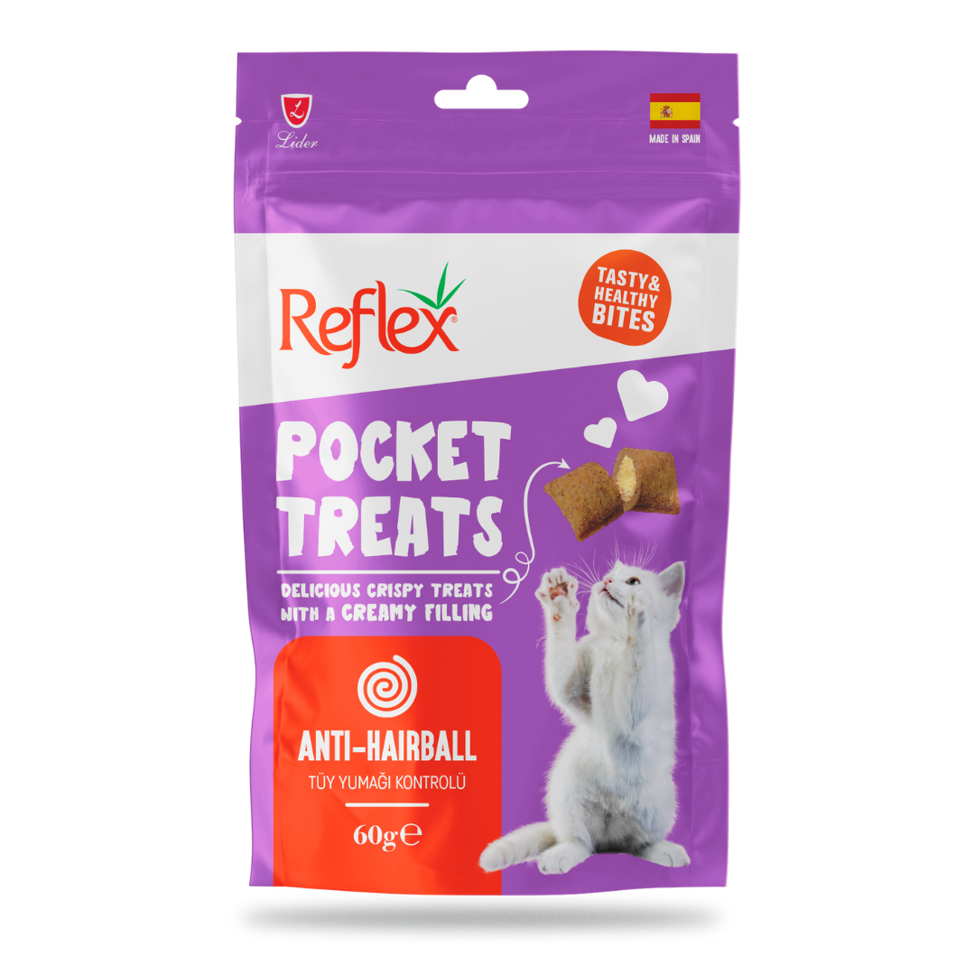 Reflex Pocket Friandise Anti-Hairball pour Chat 60g