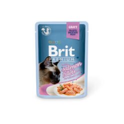 Brit Premium Cat Delicate with Salmon Fillets in Gravy for Sterilised Cats (Saumon En Sauce Pour Chat Sterilise) 85g