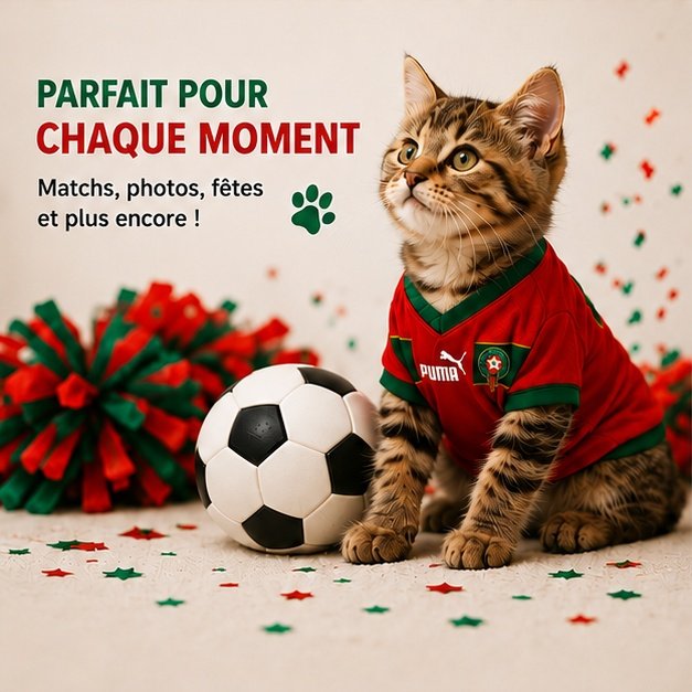 Gilet Equipe Nationale du Maroc Pour Chat ( L | XL )