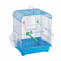 Cage à Oiseaux en Fer Pliable Rectangulaire Avec 2 mangeoires 17 x 22.5 x 28 cm