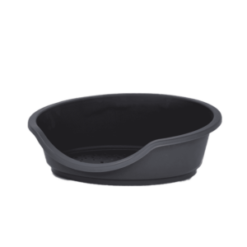 Corbeille Panier de Couchage Tino Pour Chien Couleur Noir ( S : 65x46x21h | M : 79x55x22h | L : 94x66x24h )