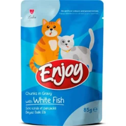 Enjoy Pâtée pour Chat Morceaux de Poisson en Sauce 85g