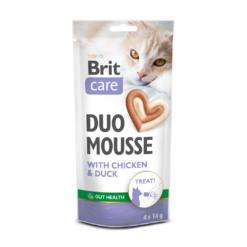 Brit Care 4 friandises Mousse Crémeuses Duo au Poulet et au Canard 4 × 14 g
