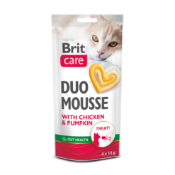 Brit Care 4 friandises Mousse Crémeuses Duo au Poulet et à La Citrouille 4 x 14 g