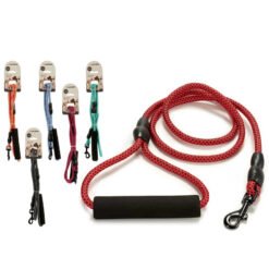 Laisse en Corde de Nylon Mascow 1,2 mètre Pour Chien de Taille Moyenne ( Plusieurs Couleurs)