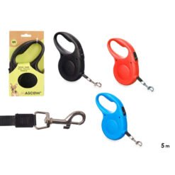 Laisse Retractable Mascow 5m (Rouge | Bleu | Noir)