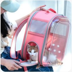 Sac de Transpost Transparent Carré Chat et petit Chien 40x28x28cm – Image 3