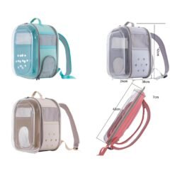 Sac de Transpost Transparent Carré Chat et petit Chien 40x28x28cm