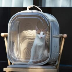 Sac de Transpost Transparent Carré Chat et petit Chien 40x28x28cm – Image 8