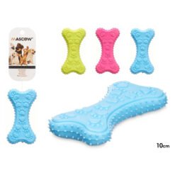Jouet Chien Os en silicone Mascow de 10 cm