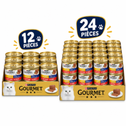 01- Pack Gourmet Gold Mousse au Boeuf 85g pour chat ( 12 | 24 )