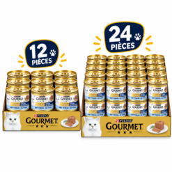 01- Pack Gourmet Gold Mousse au Thon 85g pour chat ( 12 | 24 )