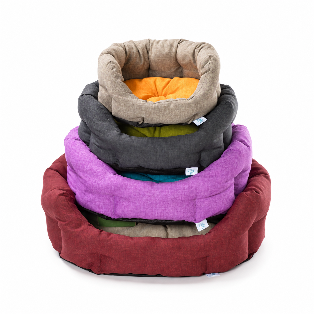 Coussin rond Leopet pour Chiens et Chats Couleurs Santorini 75x65x25 cm