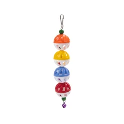 Jouet pour Oiseaux Leopet 4 Balles, Perles en Bois et Grelots