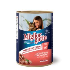 Miglior Cane Morceaux de Saumon avec Sauce 405g