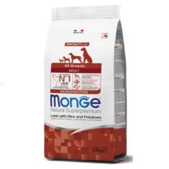 Monge Toutes Races agneau Riz Pommes de Terre Croquettes 2.5kg