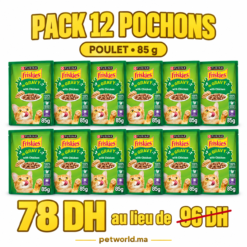 01- Friskies Pochon Poulet pour chats Pack de 12 sachets de 85g